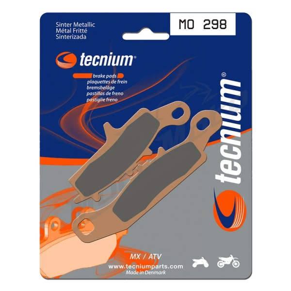 TECNIUM MX/ATV Sintered Metal Brake pads MO298 Kawasaki KFX / KVF 450/700 02-14