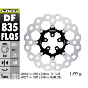 GALFER Oversize Priekinis stabdžių diskas Harley Davidson CVO / FLHP / FLHTK / XL / FXDC / FLSTF 750-1917 05-23