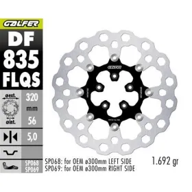 GALFER Oversize Priekinis stabdžių diskas Harley Davidson CVO / FLHP / FLHTK / XL / FXDC / FLSTF 750-1917 05-23