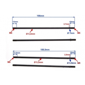 Studs M6 (length 196 / 188,5mm) 4pcs