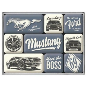 Set of magnets FORD MUSTANG BOSS 2,2x2,2 / 4,5x2,2 9pcs.