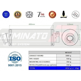 Duslintuvo kompl. Dominator Round BMW F650ST