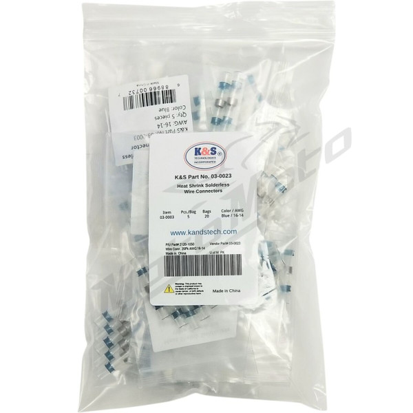 K&S TECHNOLOGIES Solderless Wire Connectors 20 pcs.