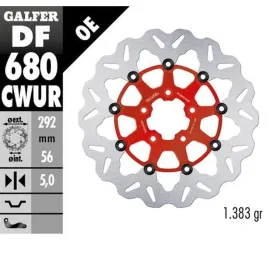 GALFER Priekinis stabdžių diskas raudonas Harley Davidson XR / XLH / XL / FLHT / FLSTF / FLSTC / FXST 500-1690 00-20