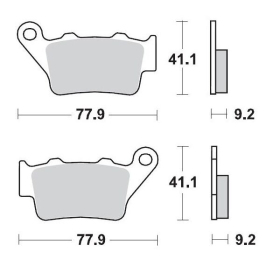 MOTO-MASTER Racing GP Rear Brake Pads KTM / Husqvarna / Honda / Gas Gas 125-701 94-24