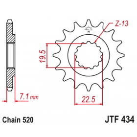 Front sprocket JTF434