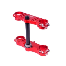 XTRIG ROCS Tech Priekinės šakės tiltelis raudonas Honda CRF150R 2007-2025 (išnešimas 28mm)