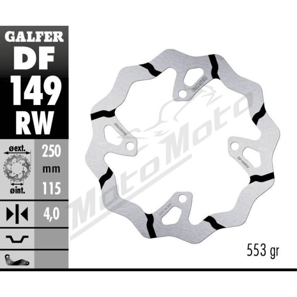 GALFER Priekinis stabdžių diskas Kawasaki KX 250-450cc 19-20