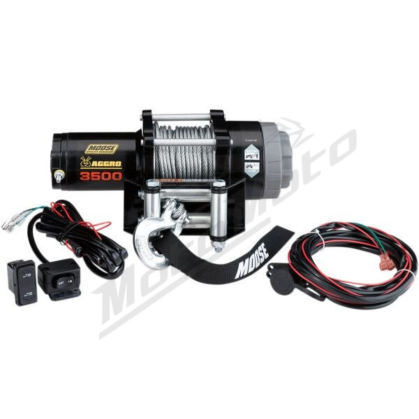 MOOSE OFFROAD- SNOW Aggro Winch Wire Rope 1587 kg Arctic Cat / Can-Am / Honda / John Deere / Kawasaki 250-1000cc 87-25