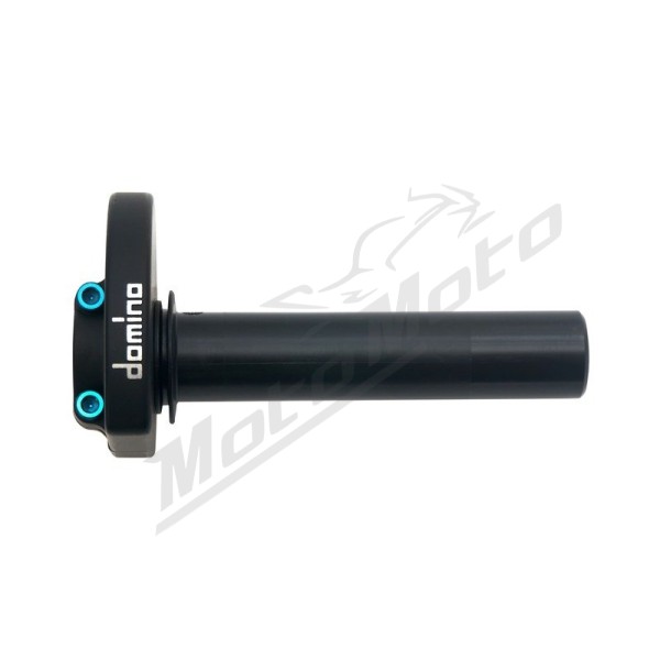 Domino universal throttle grip - aluminum, black, suitable for 125 motorcycles
