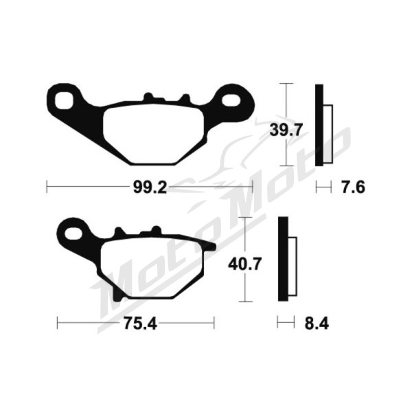 TECNIUM Scooter Organic Brake pads ME202 Suzuki UG / UC / TR / AN 110/150 95-01