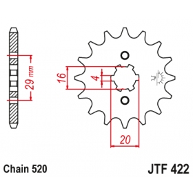 Front sprocket JTF422