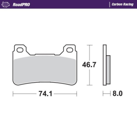MOTO-MASTER Carbon Racing Front Brake Pads Honda CBR / VFR 600-1000 04-21