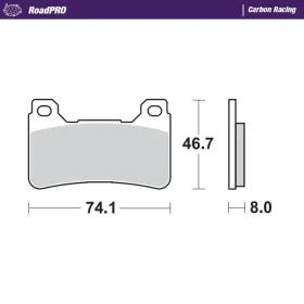 MOTO-MASTER Carbon Racing Front Brake Pads Honda CBR / VFR 600-1000 04-21
