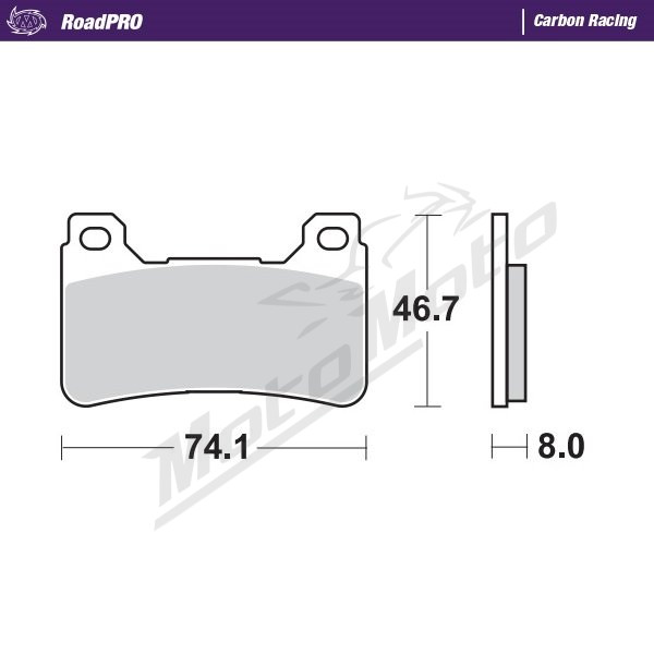 MOTO-MASTER Carbon Racing Front Brake Pads Honda CBR / VFR 600-1000 04-21