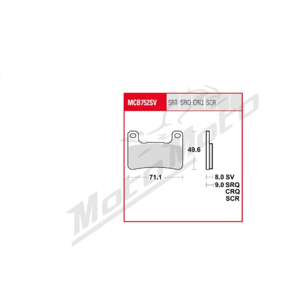 TRW TRQ Brake Pad Sintered Race Kawasaki / Suzuki 600-1300cc 04-20