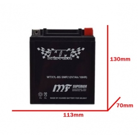 Akumuliatorius WTX7L-BS / YTX7L-BS 12V / 7Ah