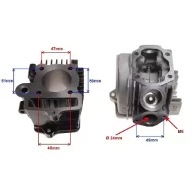 Cylinder kit MaxTuned Atv 50/80CC AC 70cc / Ø47 / PIN Ø13 4T