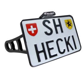 HEINZ BIKES Ø19 License Plate Side Mount Chrome 140x180mm Harley Davidson FXD / FXDWG / FXDXT / FXDX 1340/1450 91-05