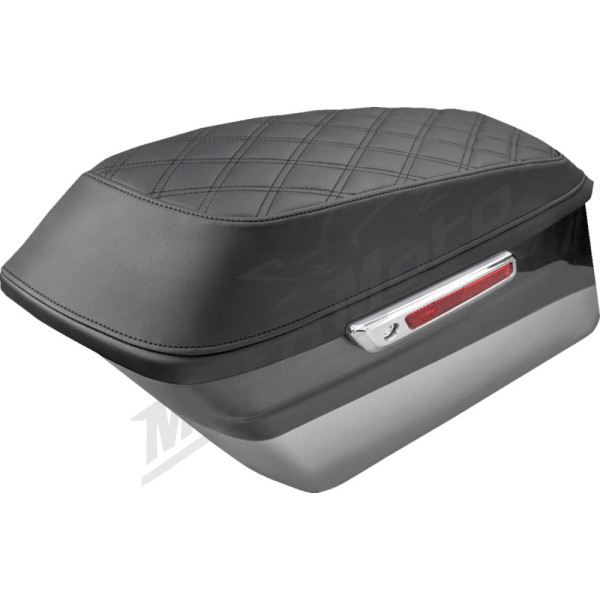 SADDLEMEN Lattice Stitch Side Storage Box Covers / Guards Harley Davidson FLHT / FLHTC / FLHTK / FLHX / FLTRI / FLTRX 1340-1800 97-13