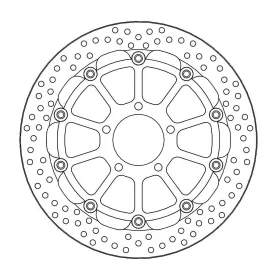 MOTO-MASTER Halo Racing  Front Floating Brake Disc Suzuki GSX / GSX-R / TL 600/1400 96-07