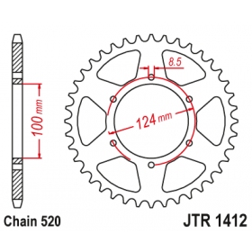 Rear sprocket JTR1412