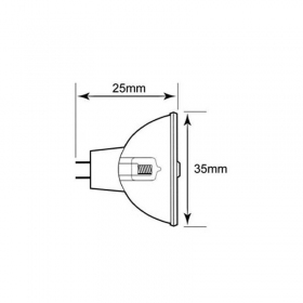 Lemputė DICHROIQ 12V/20W Ø35mm