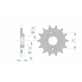 AFAM Steel Standard Front Sprocket 20509 - 520 14-16 teeth HONDA NX / SLR / FX / FMX 500-650cc 88-06