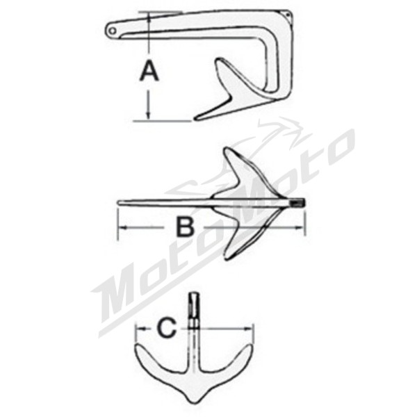 Osculati Trefoil Anchor 5kg