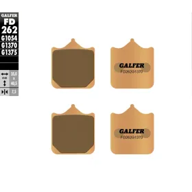 GALFER Front brake pads sintered metal KH322/4 Aprilia / Benelli / Ducati / KTM / Triumph 125-1200 99-23
