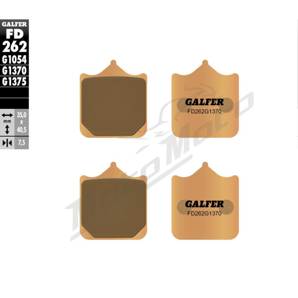GALFER Front brake pads sintered metal KH322/4 Aprilia / Benelli / Ducati / KTM / Triumph 125-1200 99-23