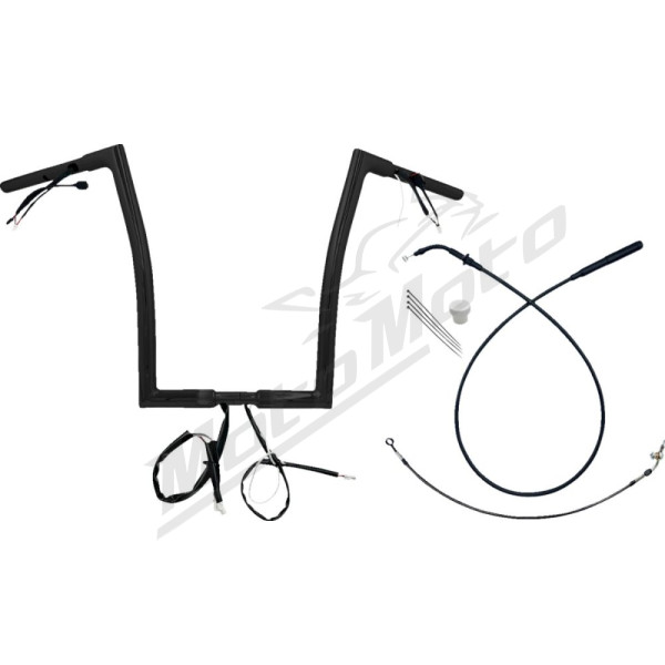 FAT BAGGERS INC. 1-1/4" EZ Install Flat Top Sharknose Handlebar Kit Black 32mm 89cm (40,5cm)
