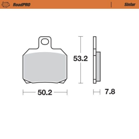 MOTO-MASTER Roadpro Rear Brake Pads Aprilia / Benelli / Bimota / Ducati / KTM / Kawaskai / MV Agusta / Voxan 125-1299 97-25