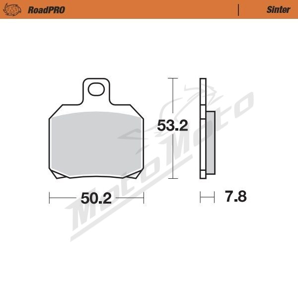 MOTO-MASTER Roadpro Rear Brake Pads Aprilia / Benelli / Bimota / Ducati / KTM / Kawaskai / MV Agusta / Voxan 125-1299 97-25