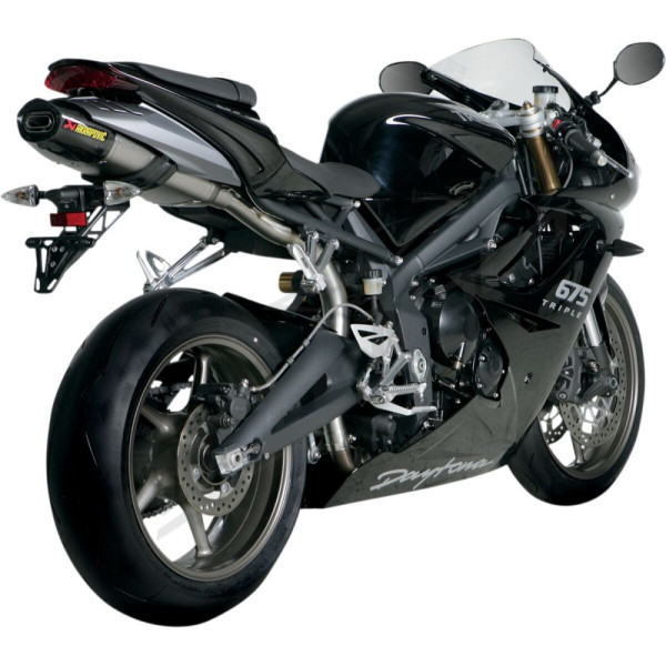 AKRAPOVIC Slip-On Anglies pluošto / titano duslintuvas Triumph Daytona 675 06-12