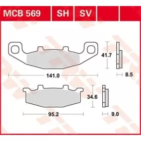TRW All Round Sintered Metal Brake Pads Hyosung / Kawasaki / Suzuki 250-1100cc 86-04
