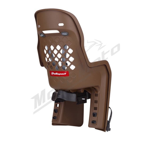 POLISPORT Joy CFS Rear Child Bike Seat Carrier Mounting - Brown/Dark Gray