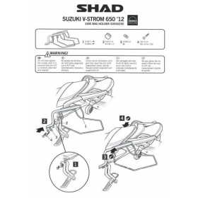 SIDE CASE HOLDER SET FOR SUZUKI V-STROM 650cc 2012-2015