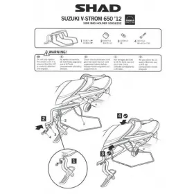 SIDE CASE HOLDER SET FOR SUZUKI V-STROM 650cc 2012-2015