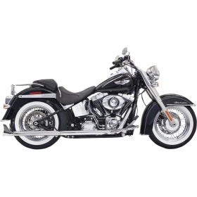 BASSANI XHAUST True Duals Exhaust System with Fishtail Mufflers Harley Davidson 1584-1800cc 1989-2017