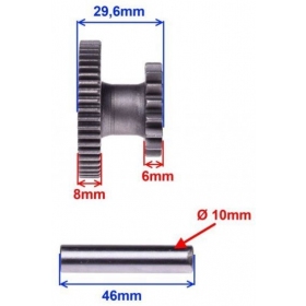 Starter bendix GY6 125cc 17+49teeth