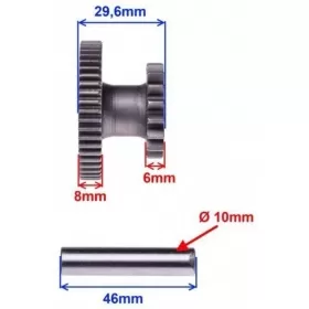 Starter bendix GY6 125cc 17+49teeth