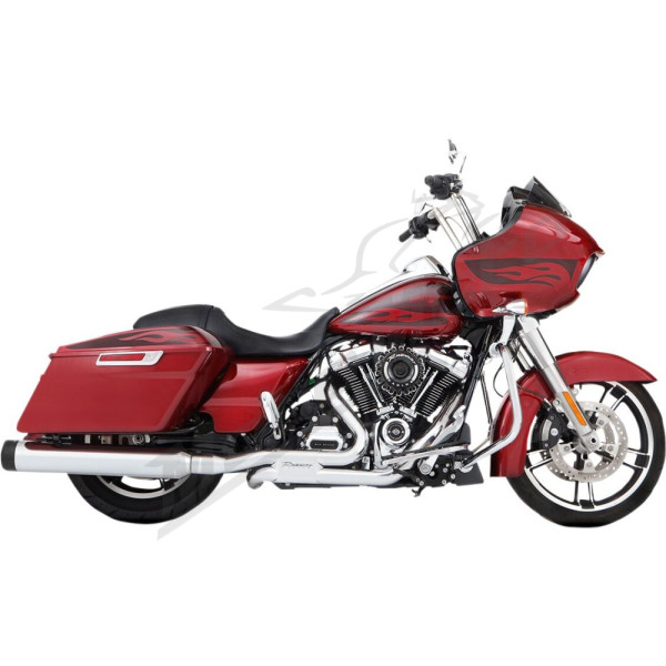 RINEHART RACING 100-0406C Exhaust System Slimline 45 2 into 2 for Harley Davidson FLHR / FLHRXS / FLHTCU / FLHTKL / FLHX 1750-1923cc 17-20