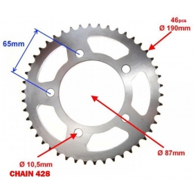 Rear sprocket CPI QM125-2D 125cc