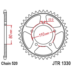 JT SPROCKETS Steel Standard Rear Sprocket 1330-520 JTR1330 BZK