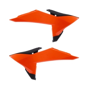 POLISPORT Radiator Covers black/orange KTM SX / SX-F / XC 125-450cc 2025-2026