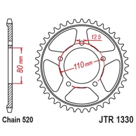 JT SPROCKETS Steel Standard Rear Sprocket 1330-520 JTR1330 BZK