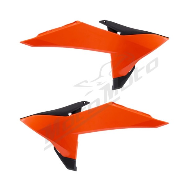 POLISPORT Radiatoriaus dangteliai juodi/oranžiniai KTM SX / SX-F / XC 125-450cc 2025-2026