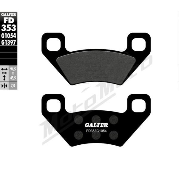 GALFER Semi-Metallic Brake Pads Arctic Cat / Kymco 400-650 05-17