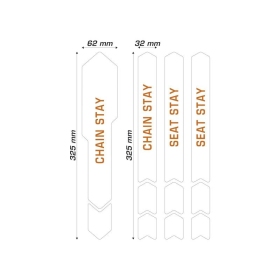 ALGIS chain frame protective stickers set (opaque-transparent)